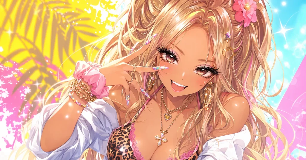 ギャルのアニメイラストのアイキャッチ