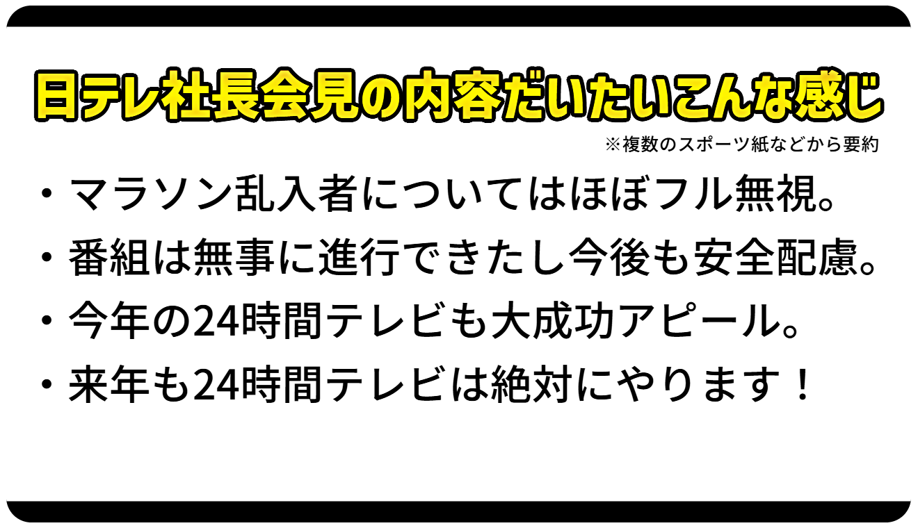 日テレ社長会見の内容の要約