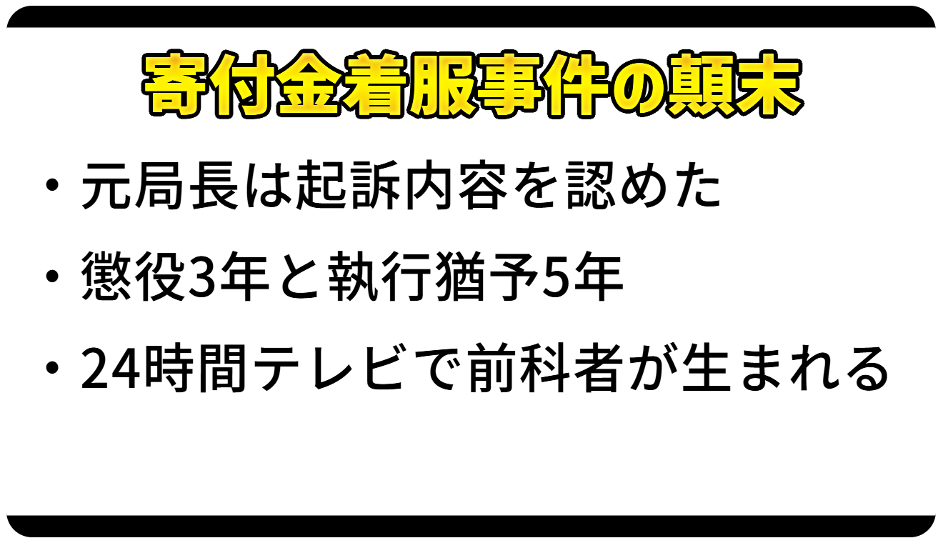 寄付金着服事件の顛末